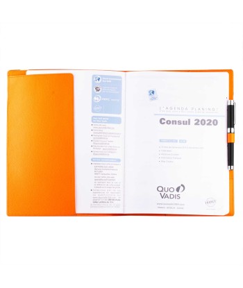 Vente exclusive - Couverture pour agenda  & cahier en cuir A4 - Veau grainé en stock