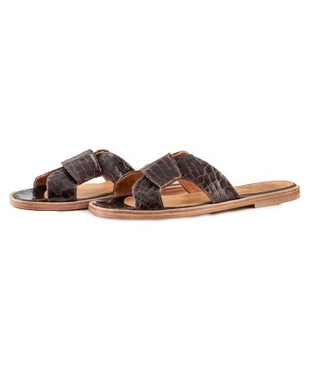 Vente exclusive - Sandales en cuir Taille 38 - alligator véritable - N°5 rembourrage situé sous