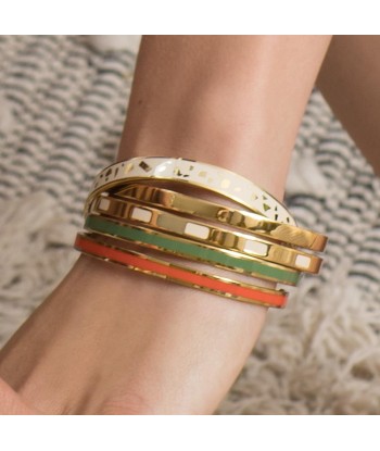 Bracelet jonc Bangle tangerine chez Cornerstreet bien 