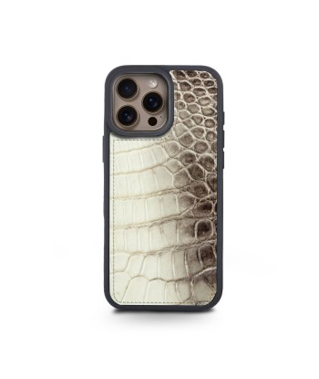 Coque "Sport case" cuir pour iPhone 16 ( Tous modèles ) - Crocodile "Himalaya" en ligne