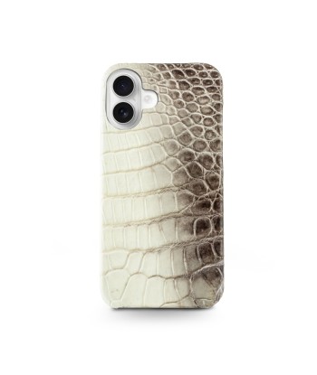 Coque cuir "Slim" pour iPhone 16 ( Tous modèles )  - Crocodile "Himalaya" livraison et retour toujours gratuits