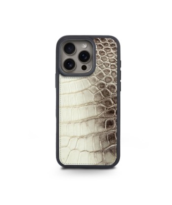 Coque "Sport case" cuir pour iPhone 16 ( Tous modèles ) - Crocodile "Himalaya" en ligne