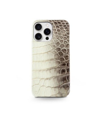 Coque cuir "Slim" pour iPhone 16 ( Tous modèles )  - Crocodile "Himalaya" livraison et retour toujours gratuits