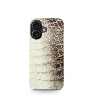 Coque cuir "Slim" pour iPhone 16 ( Tous modèles )  - Crocodile "Himalaya" livraison et retour toujours gratuits