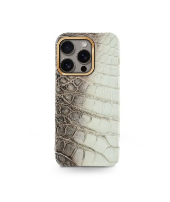 Coque cuir "Prime" pour iPhone 16 ( Pro & Pro Max ) - Crocodile "Himalaya" À commander