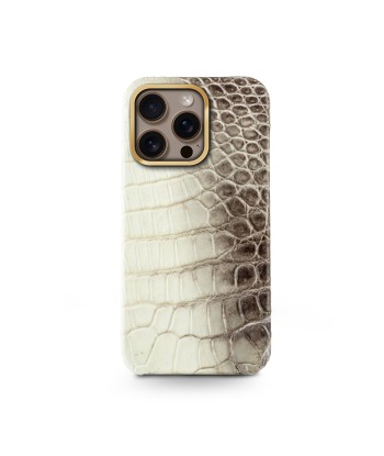 Coque cuir "Prime" pour iPhone 16 ( Pro & Pro Max ) - Crocodile "Himalaya" À commander