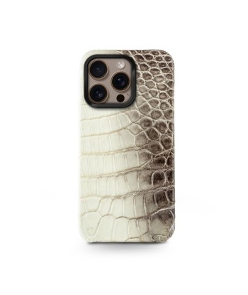 Coque cuir "Prime" pour iPhone 16 ( Pro & Pro Max ) - Crocodile "Himalaya" À commander