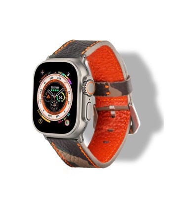 Bracelet cuir pour Apple Watch Ultra Camo - Buffle camouflage pas chere