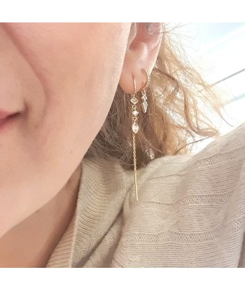 Boucles d'oreilles Louanne plaqué or les ligaments