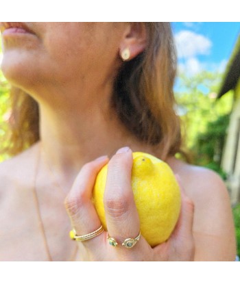 Bague Marina plaqué or et aventurine Véritable concentré