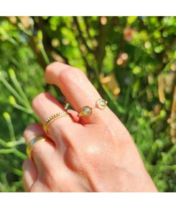 Bague Marina plaqué or et aventurine Véritable concentré