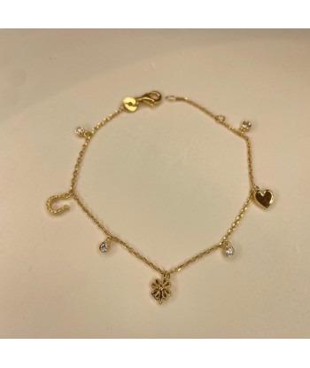 Bracelet Montaigne plaqué or et charms pas cher chine