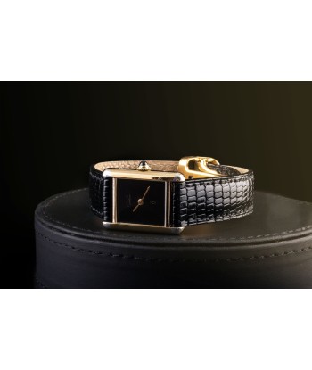 Cartier Tank - Bracelet montre cuir - Lézard (noir, bleu, marron, rouge, himalaya) À commander