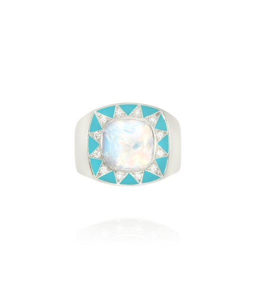 Bague Stella Argent - turquoise le des métaux précieux