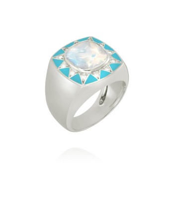 Bague Stella Argent - turquoise le des métaux précieux