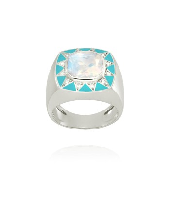 Bague Stella Argent - turquoise le des métaux précieux