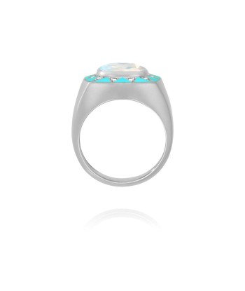 Bague Stella Argent - turquoise le des métaux précieux