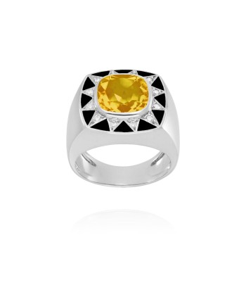 Bague Stella Argent - noir le concept de la Pate a emporter 