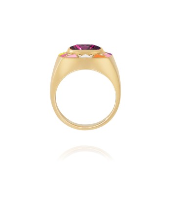 Bague Stella rainbow - rhodolite s'inspire de l'anatomie humaine