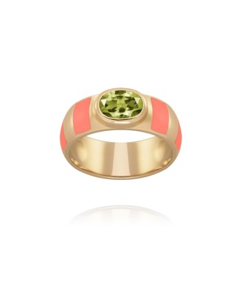 Bague Delphine rose corail destockage