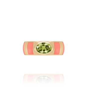 Bague Delphine rose corail destockage