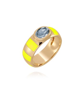 Bague Delphine jaune fluo le concept de la Pate a emporter 