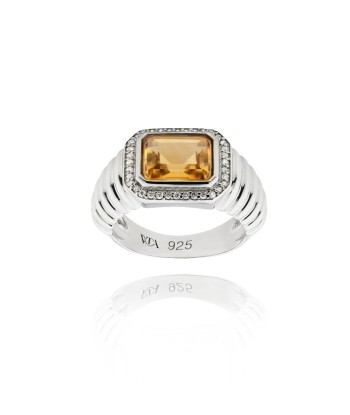 Bague Marly Argent, Citrine en linge