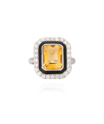 Bague Giny argent - citrine d'Europe débarque