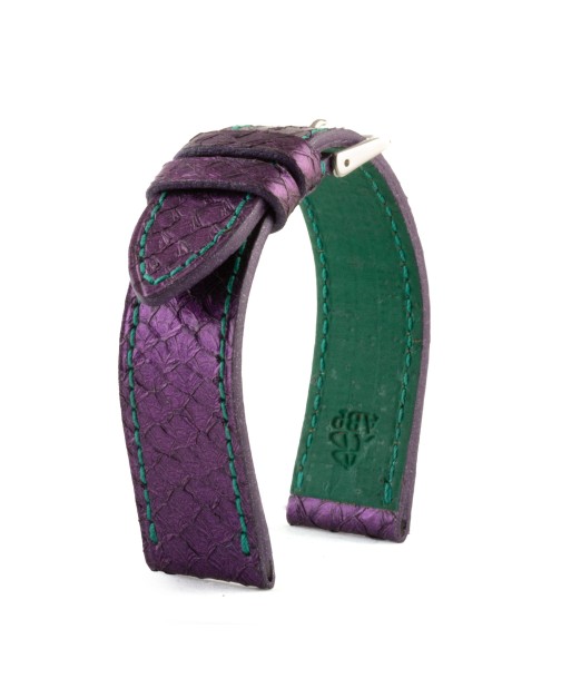 Bracelet montre Eco-friendly "Upcycling"- Saumon violet la colonne vertébrale