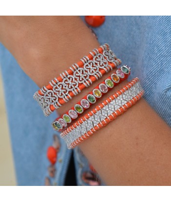 Bracelet Salvador orange s'inspire de l'anatomie humaine