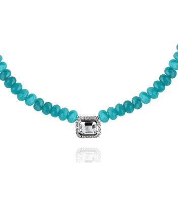 Collier Molly perles Amazonite et argent Pour