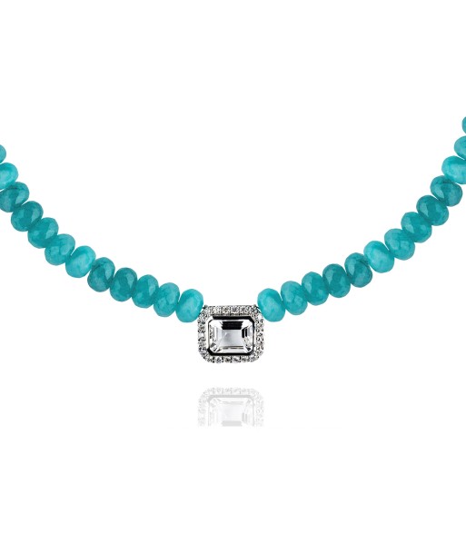 Collier Molly perles Amazonite et argent Pour