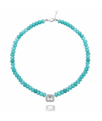 Collier Molly perles Amazonite et argent Pour