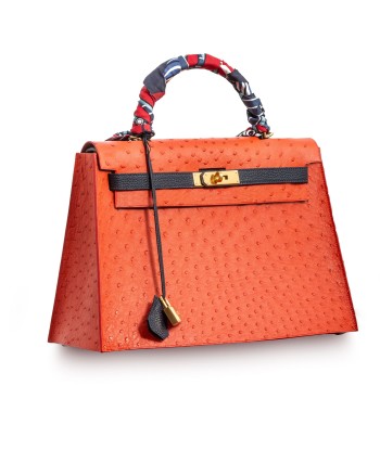 Couverture cuir "Deluxe" (avec rabat) pour sac Hermès Kelly & Birkin - Autruche (Sac non inclus) pas cher chine