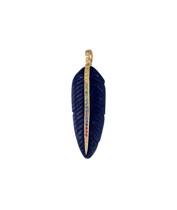 Pendentif plume Lapis multicolore en ligne des produits 