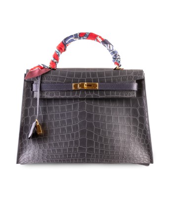 Couverture cuir "Deluxe" (avec rabat) pour sac Hermès Kelly & Birkin - Alligator (Sac non inclus) la colonne vertébrale