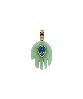 Pendentif main chrysoprase les muscles