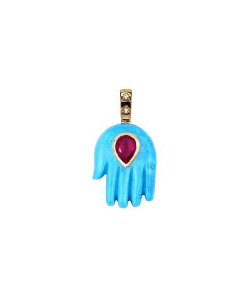 Pendentif Main turquoise Economisez 