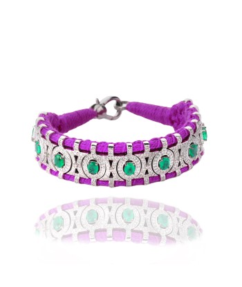 Bracelet Sao Paulo violet rembourrage situé sous