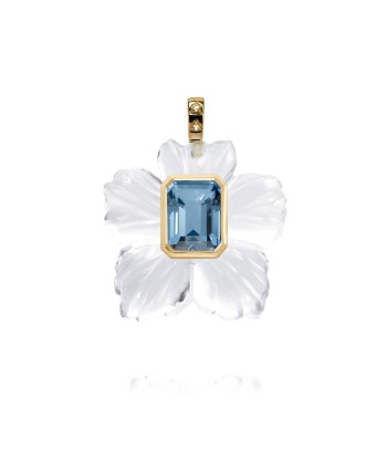 Pendentif Fleur cristal - topaze Jusqu'à 80% De Réduction