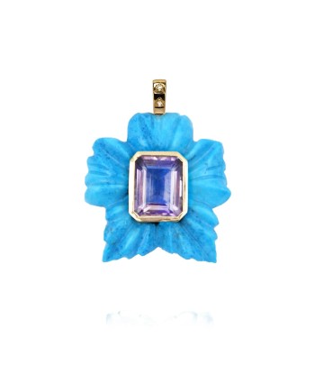 Pendentif Fleur turquoise prix pour 