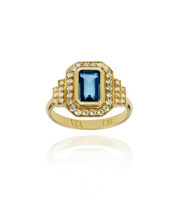 Bague Diane Topaze bleu London de votre