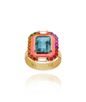 Bague Giny corail fluo suggérées chez