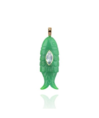 Pendentif Poisson Chrysoprase paiement sécurisé