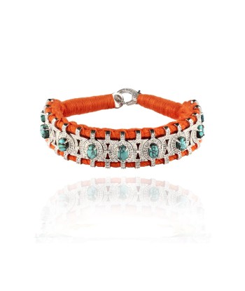 Bracelet Sao Paulo orange - turquoises Par le système avancé 