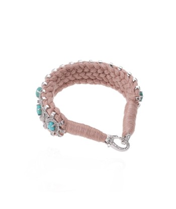 Bracelet Sao Paulo nude - turquoises en linge