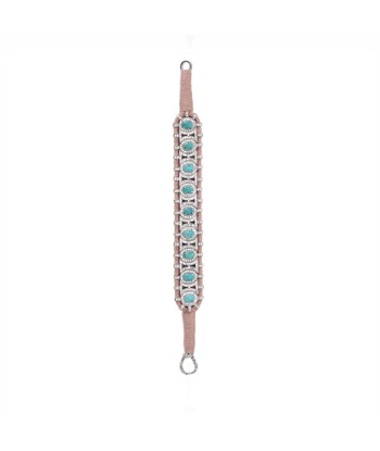 Bracelet Sao Paulo nude - turquoises en linge