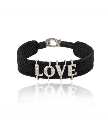 Bracelet Love Noir en argent Amélioration de cerveau avec