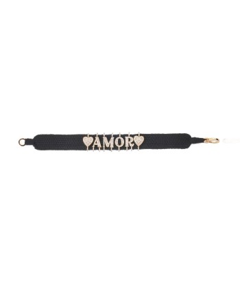 Bracelet ❤️ Amor ❤️ Noir en vermeil pas cheres