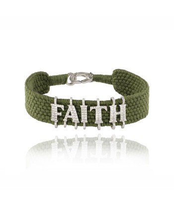 Bracelet Faith kaki en argent Profitez des Offres !